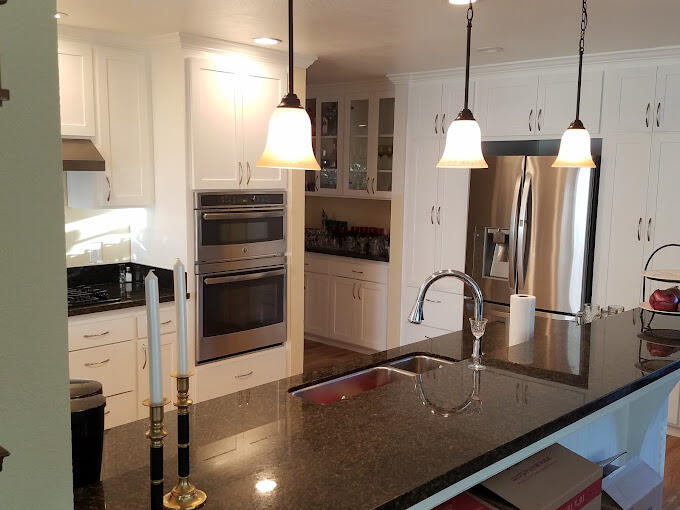 task lighting over kitchen sink island